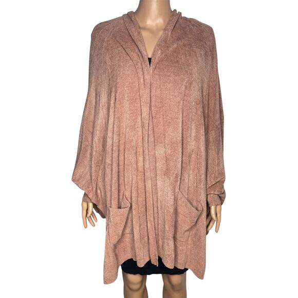 Barefoot Dreams Sweaters - Barefoot Dreams CozyChic UltraLite Blanket Wrap size L/XL Dusty Coral New
